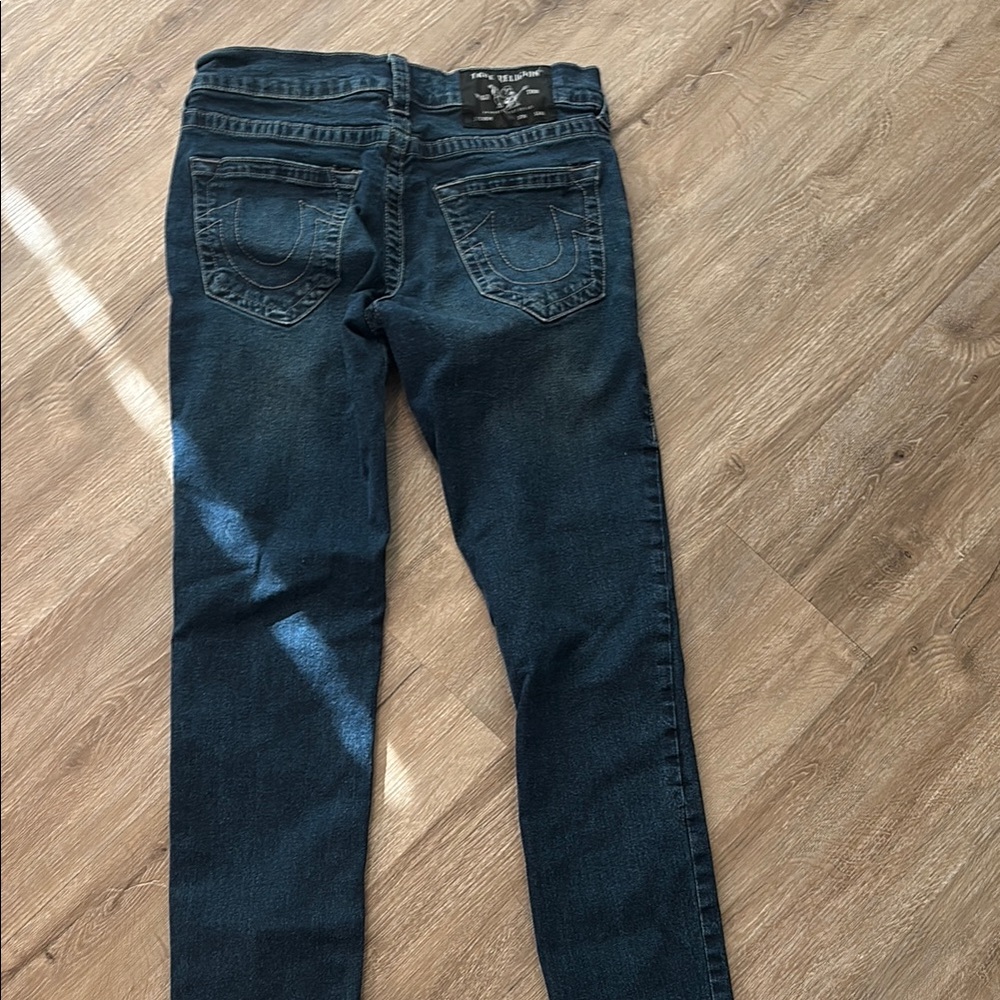 True Religion mens 30  Dark Blue relaxed Skinny Jeans
